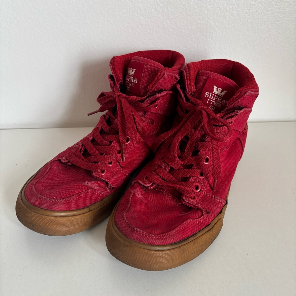 Supra Women’s SW28274 Red High Top Sneakers